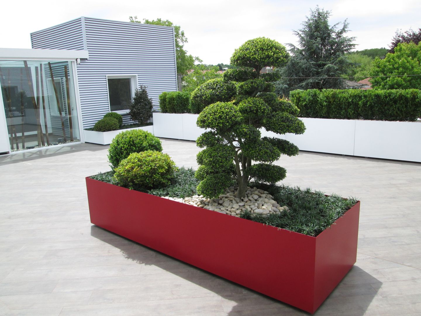 Terrazzi moderni progettati e realizzati in stile moderno, Midori srl Midori srl Modern balcony, veranda & terrace