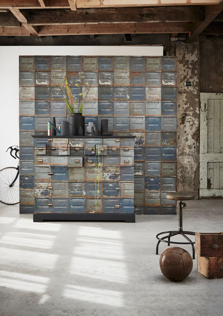 Container wallpaper, Studio Ditte Studio Ditte Dinding & Lantai Modern