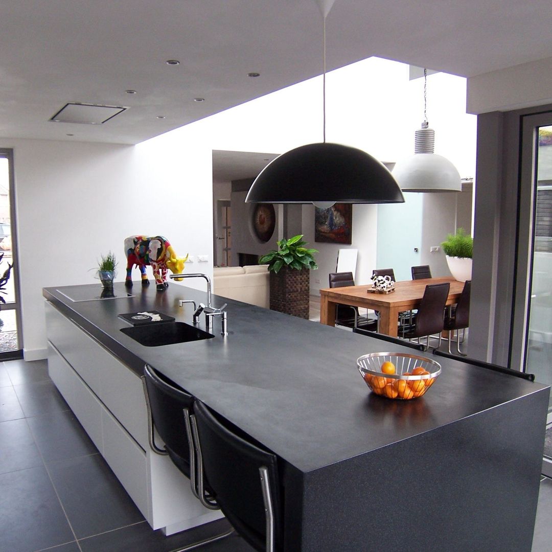 ​UITBREIDING EN UPGRADE VRIJSTAANDE WONING, EIKplan architecten BNA EIKplan architecten BNA Modern kitchen