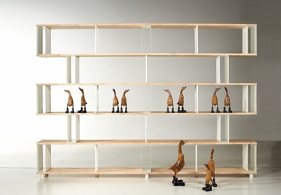 Modular bookcase Skaffa Woood Random Piarotto.com - Mobilie snc ห้องนั่งเล่น ชั้นวางของ