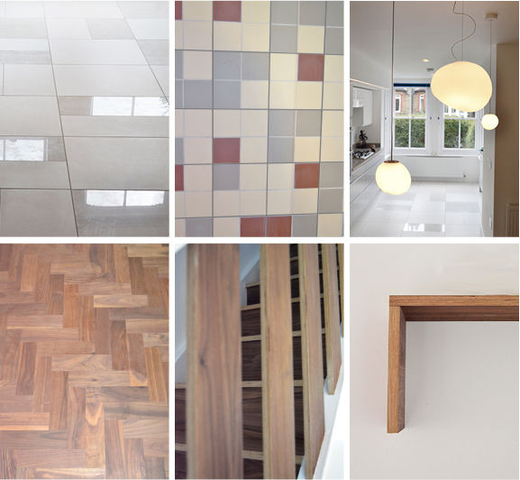 Material details Satish Jassal Architects Murs & Sols scandinaves Revêtements de mur et de sol