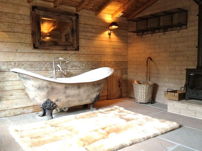 Fletcher's Cottage Bathroom Aitken Turnbull Architects Spa de estilo rústico