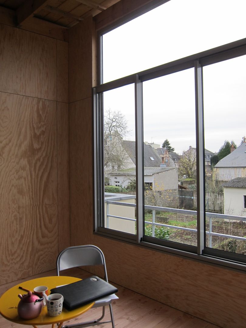 EXTENSION EN VILLE, Cécile GAUDOIN Architecte DPLG Cécile GAUDOIN Architecte DPLG 컨트리스타일 온실