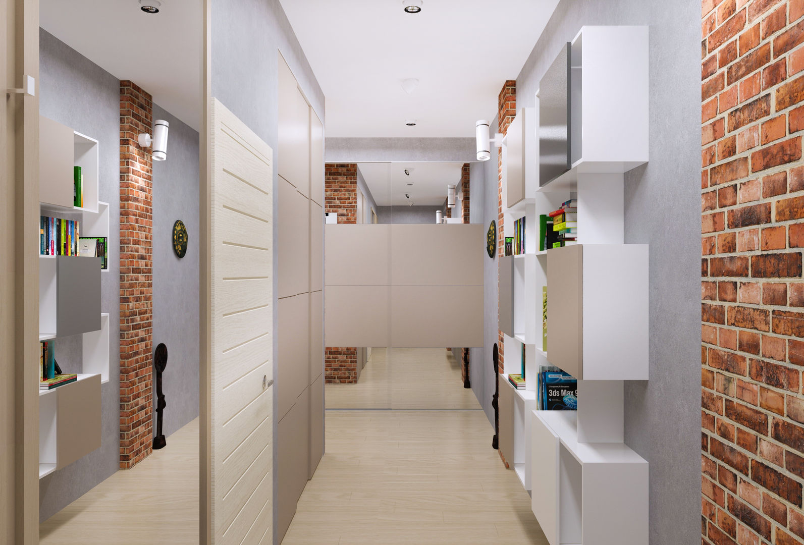 homify Minimalist corridor, hallway & stairs