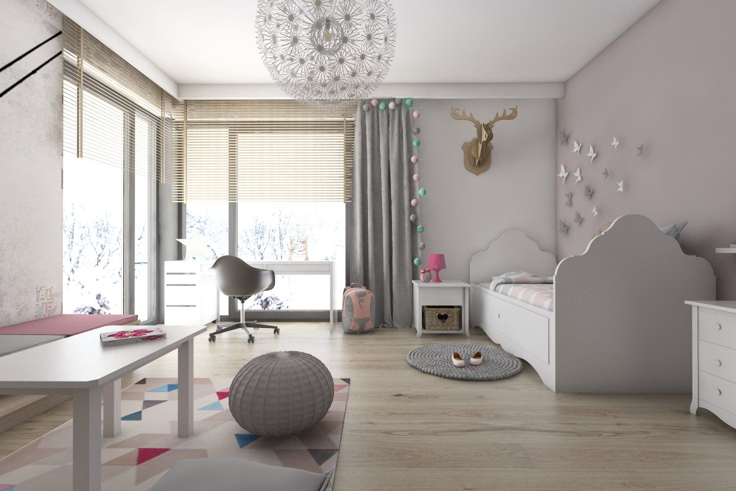 Pokoje dziecięce w domach jednorodzinnych (projekty wykonane dla A2.Studio Pracownia Architektury), BAGUA Pracownia Architektury Wnętrz BAGUA Pracownia Architektury Wnętrz Quarto infantil moderno