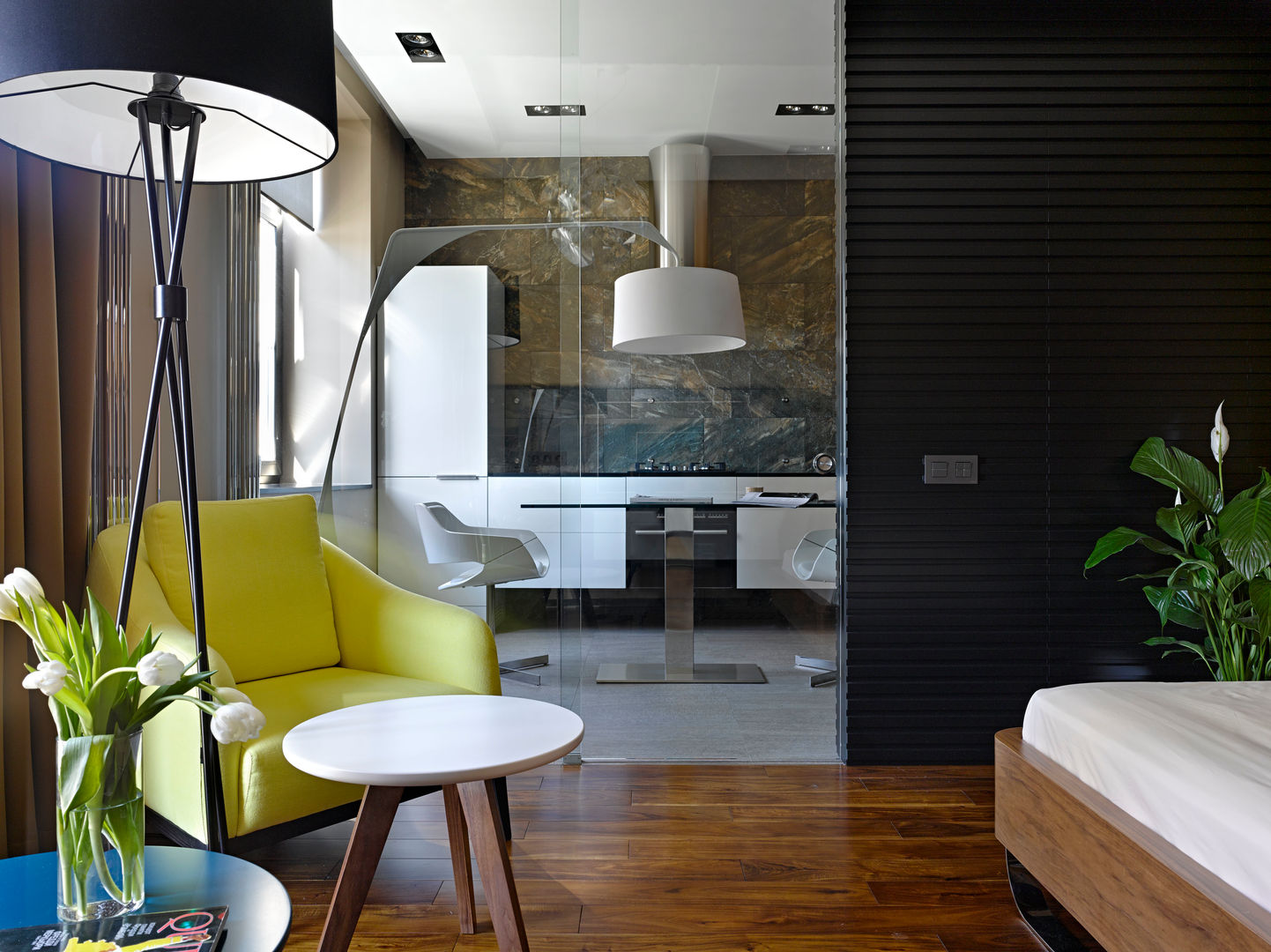 DEEP HOUSE, Max Kasymov Interior/Design Max Kasymov Interior/Design Salas de estilo moderno