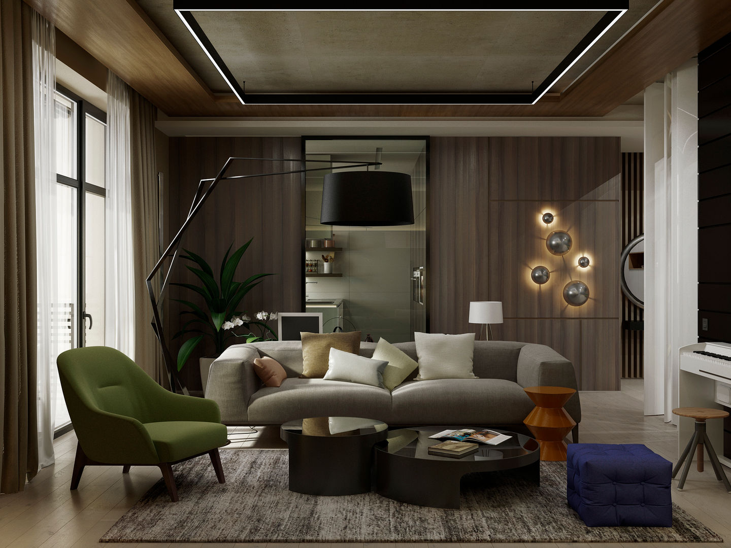 A Posteriori, Max Kasymov Interior/Design Max Kasymov Interior/Design Modern living room