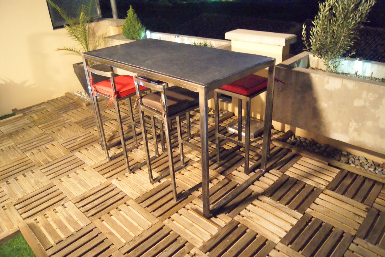 Table haute d'extérieur en Métal Cb8design Jardin industriel Meubles