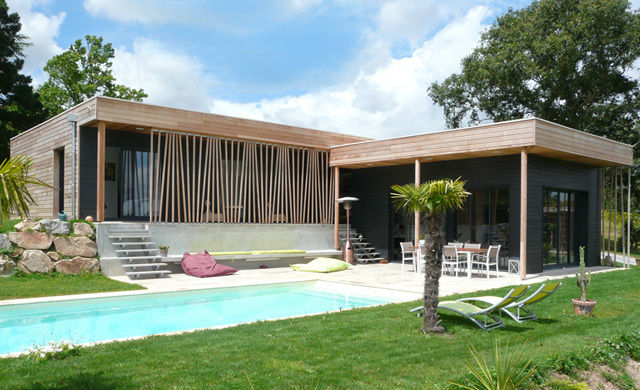 Maison Le K / Vandel - 44, Gilles Cornevin SARL Gilles Cornevin SARL Modern Evler