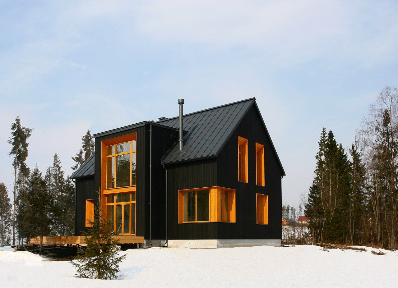 #чёрногорчичныйдом, Snegiri Architects Snegiri Architects Casas de estilo escandinavo