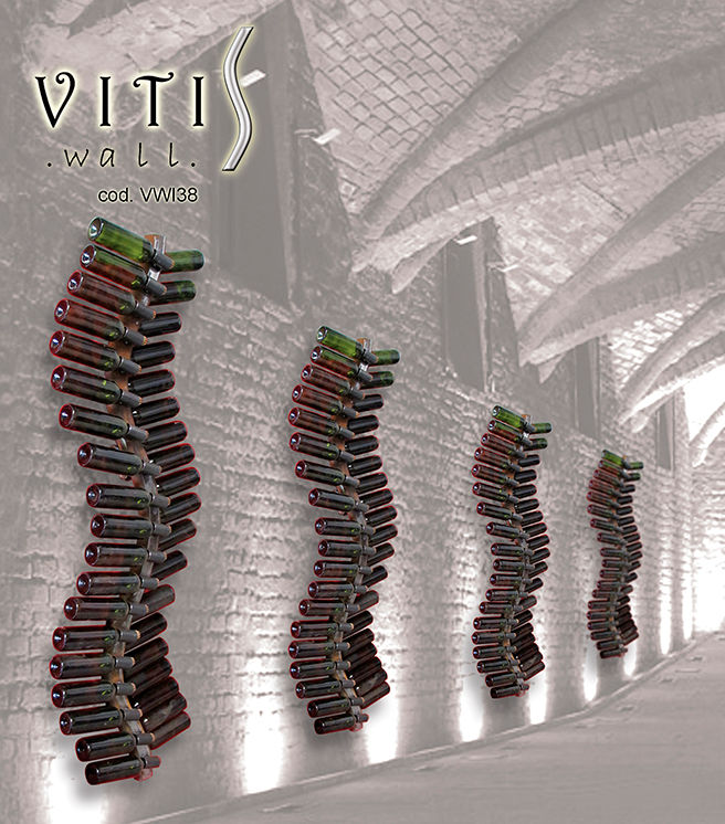 VITIS wall. , MICHELE MALIN MICHELE MALIN Ruang Penyimpanan Wine/Anggur Modern Wine cellar