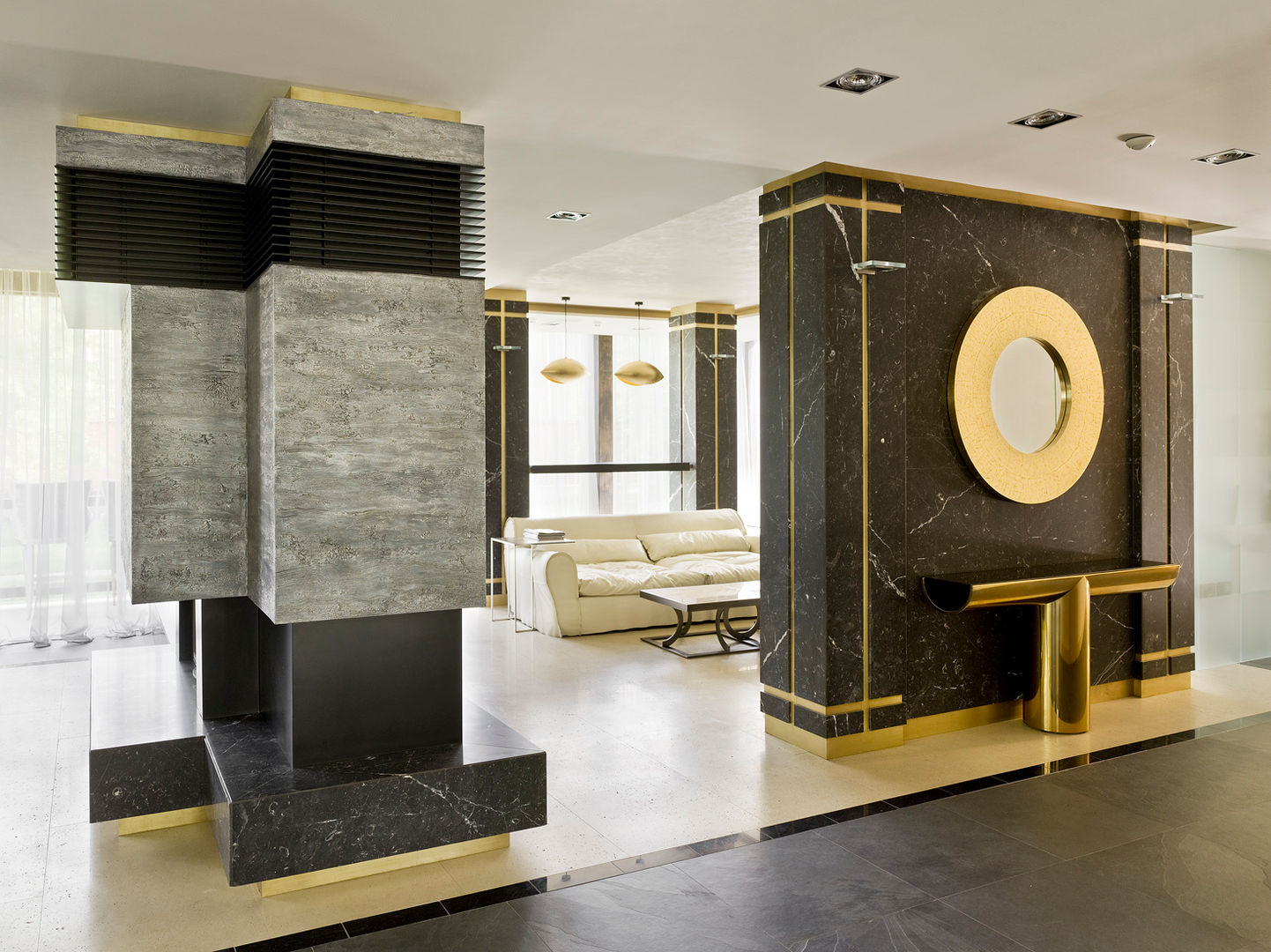 «Золотая резиденция в поселке Репино» 600м. кв., FullHouseDesign FullHouseDesign Salas de estilo minimalista