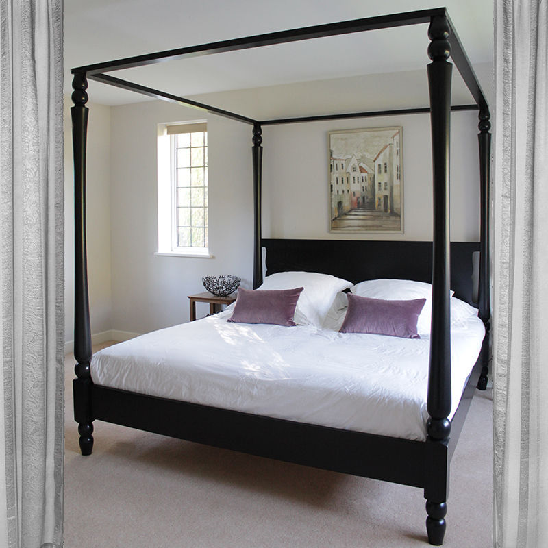 Goldsborough Four Poster Canopy Bed TurnPost Kamar Tidur Modern Beds & headboards