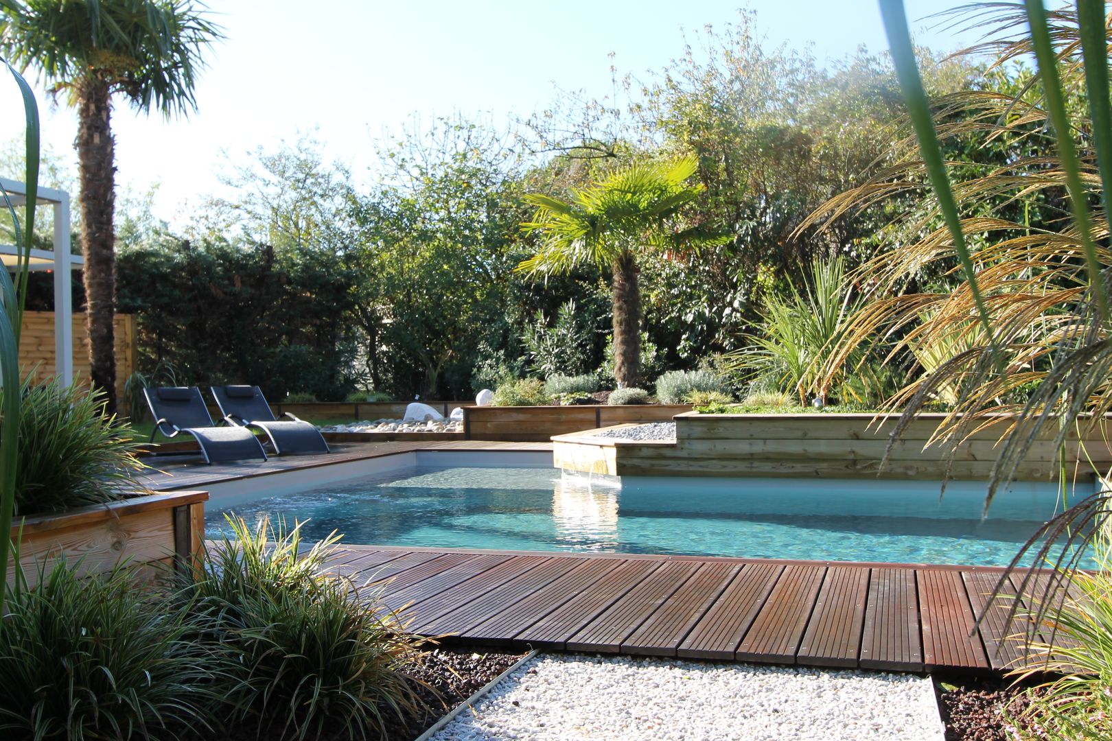 Création d'un jardin avec piscine, bureau d'etudes jardins KAEL bureau d'etudes jardins KAEL สระว่ายน้ำ