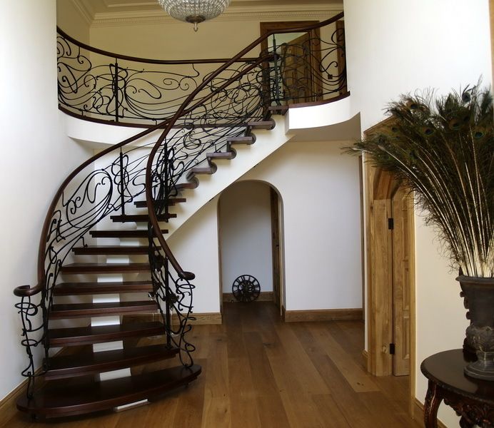 Potters Bar domestic staircase Stair Factory Scandinavian style corridor, hallway& stairs