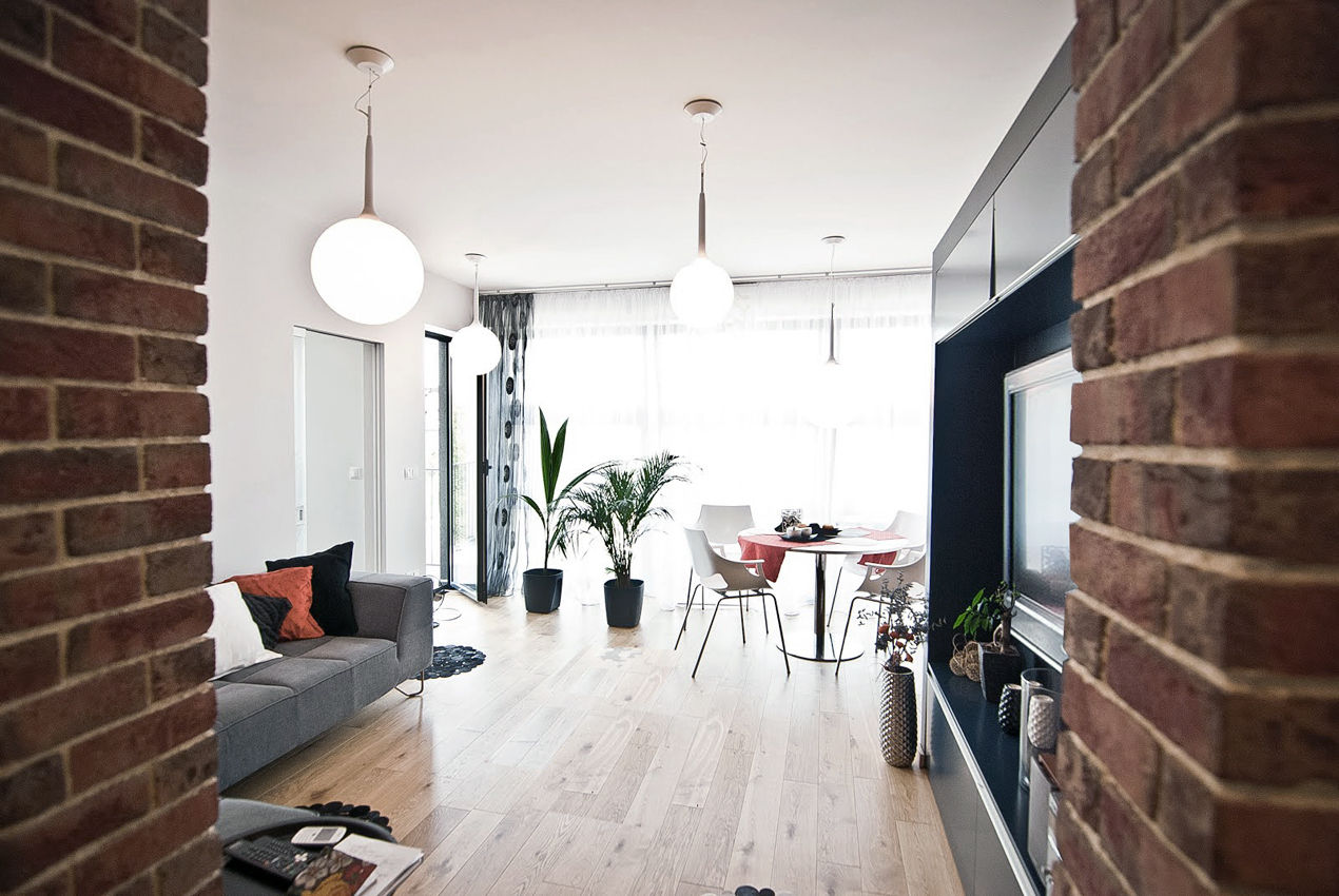 Mieszkanie "D", pracownia jaganna pracownia jaganna Scandinavian style living room