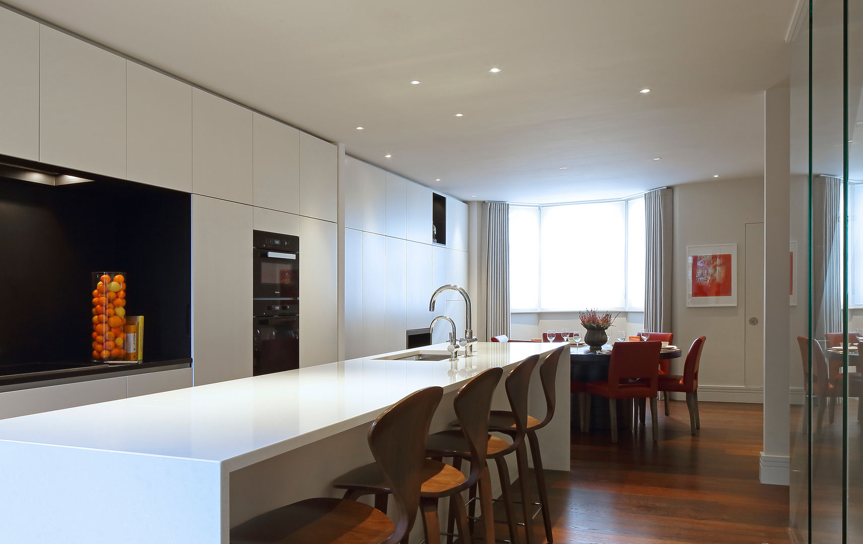 Redesdaale Street Chelsea Basement Development Kitchen Shape Architecture 모던스타일 주방