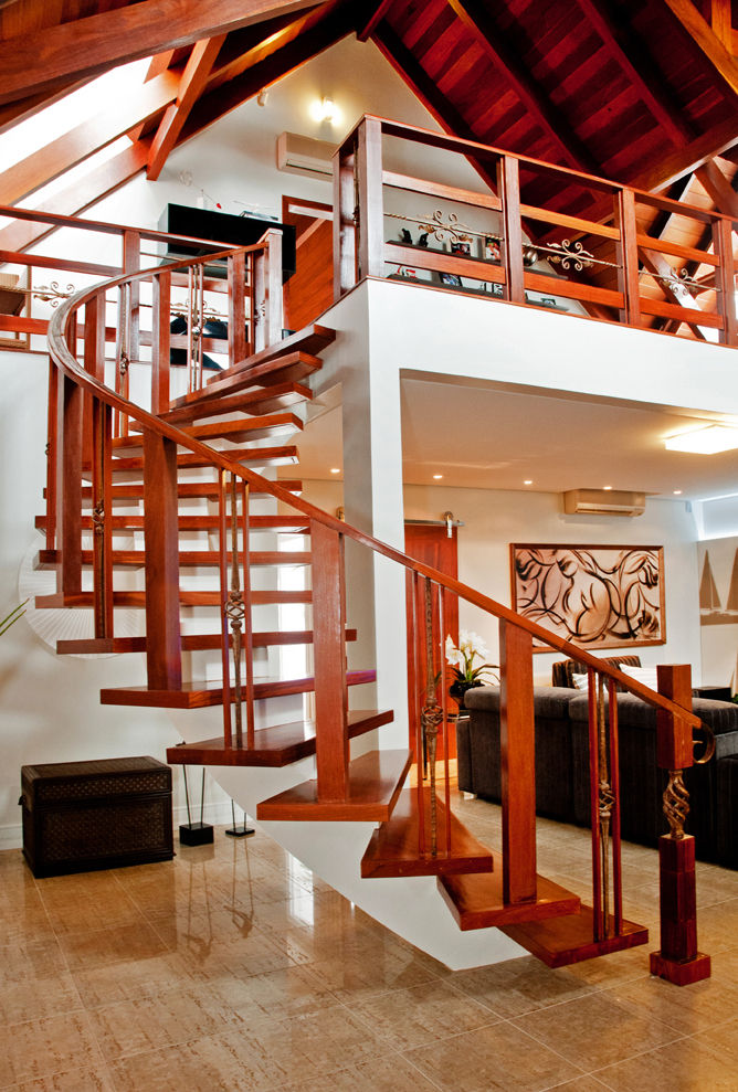 Residência Pruner, ArchDesign STUDIO ArchDesign STUDIO Rustic style corridor, hallway & stairs