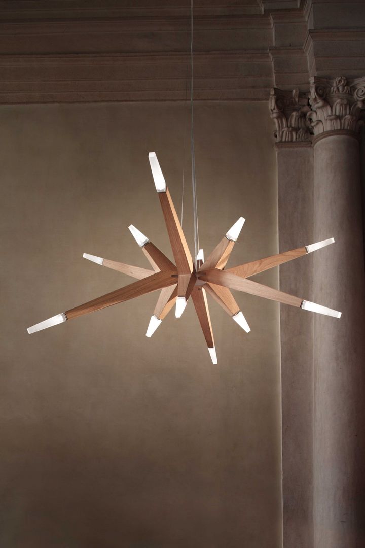 Die Flashwood-LED - ein Lichtheld mit Ecken und Kanten Schnebe Moderne Wohnzimmer Beleuchtung