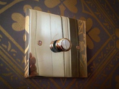 Brass light switch The Victorian Emporium غرفة السفرة ديكورات واكسسوارات