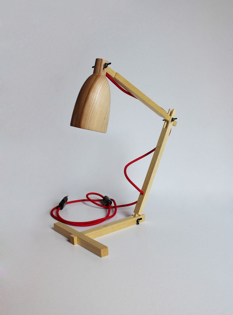 "Fingerprint" table lamps made from ash wood Crea-re Studio Scandinavian style study/office Lighting