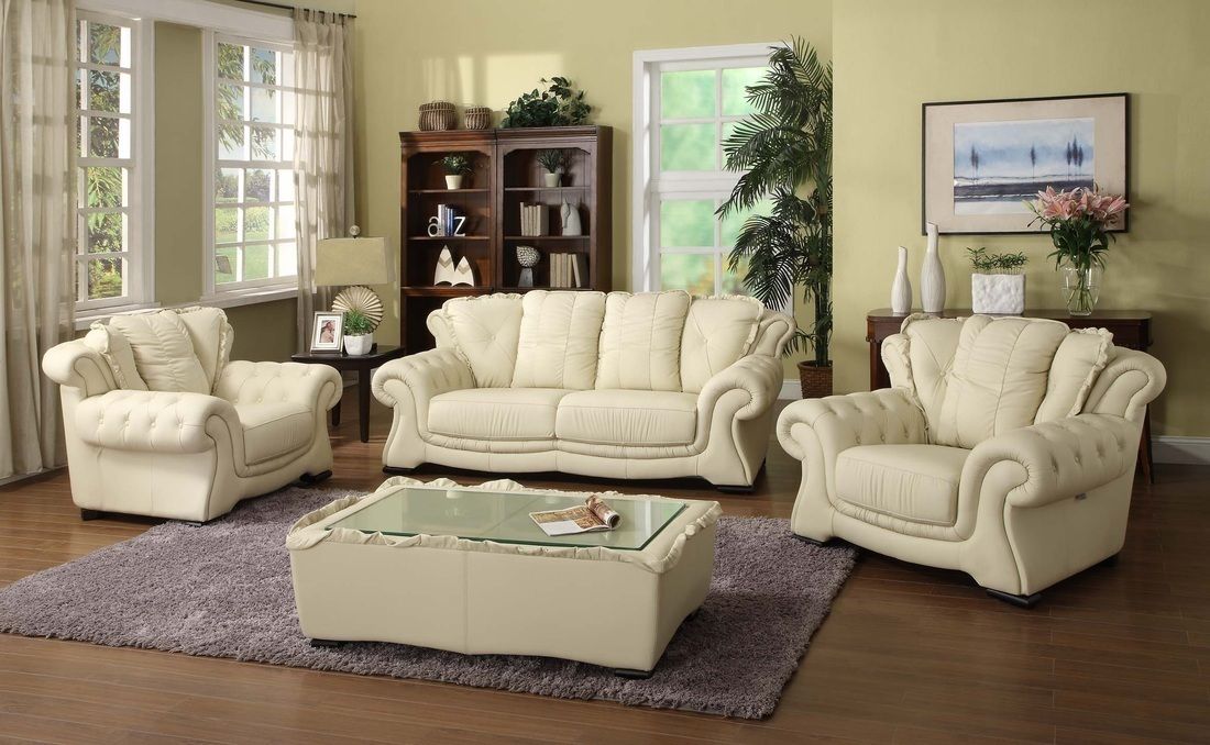 White Sofa Set Locus Habitat Гостиная в стиле модерн Диваны и кресла