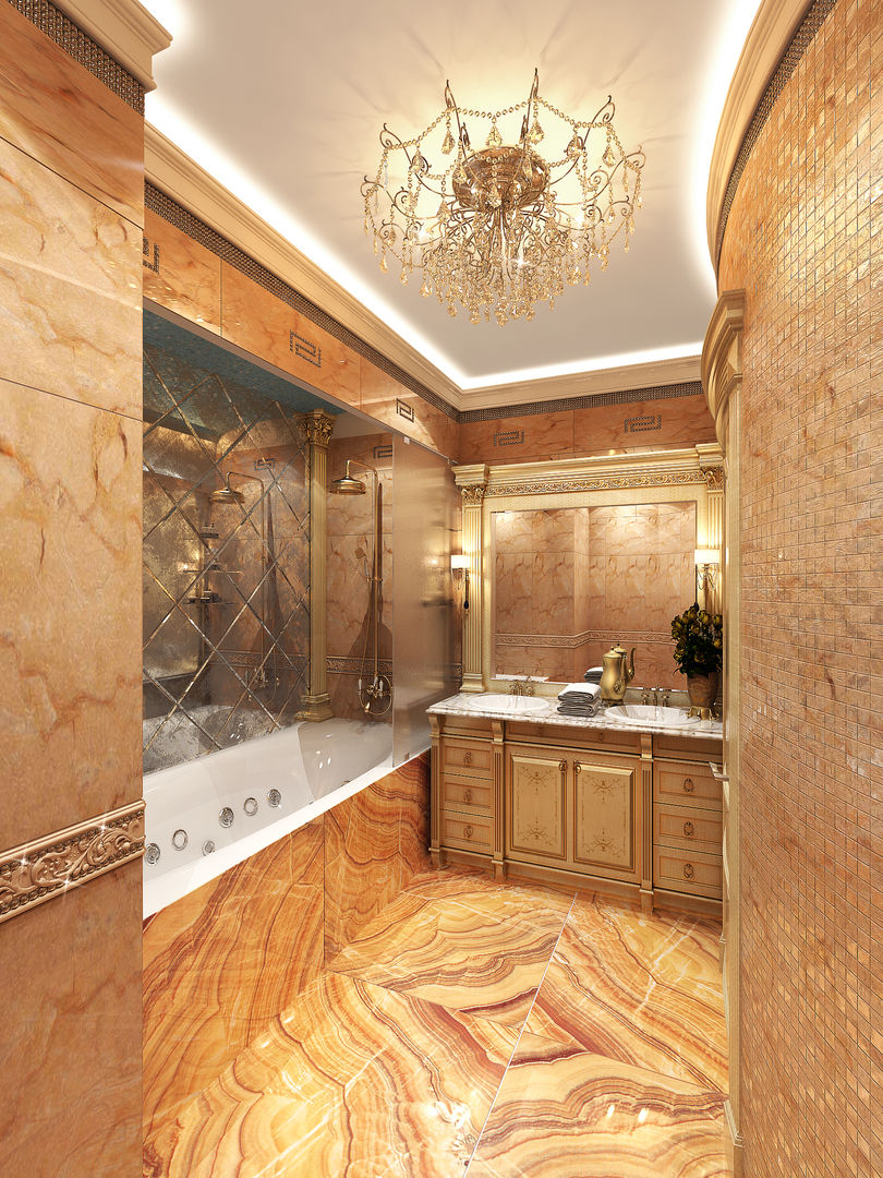 15 تصميم لحمامات كلاسيكية ساحرة بلمسات ذهبية | homify