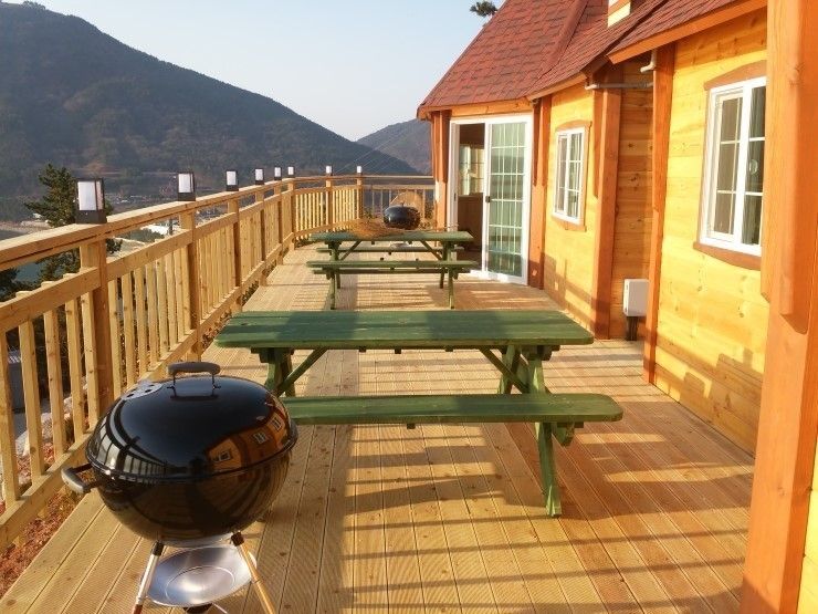 여수 펜션, kdg5433 kdg5433 Scandinavian style balcony, veranda & terrace
