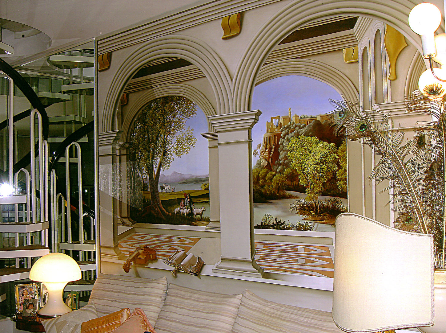 Trompe l'oeil "La corte" Artmande Ulteriori spazi Immagini & Dipinti