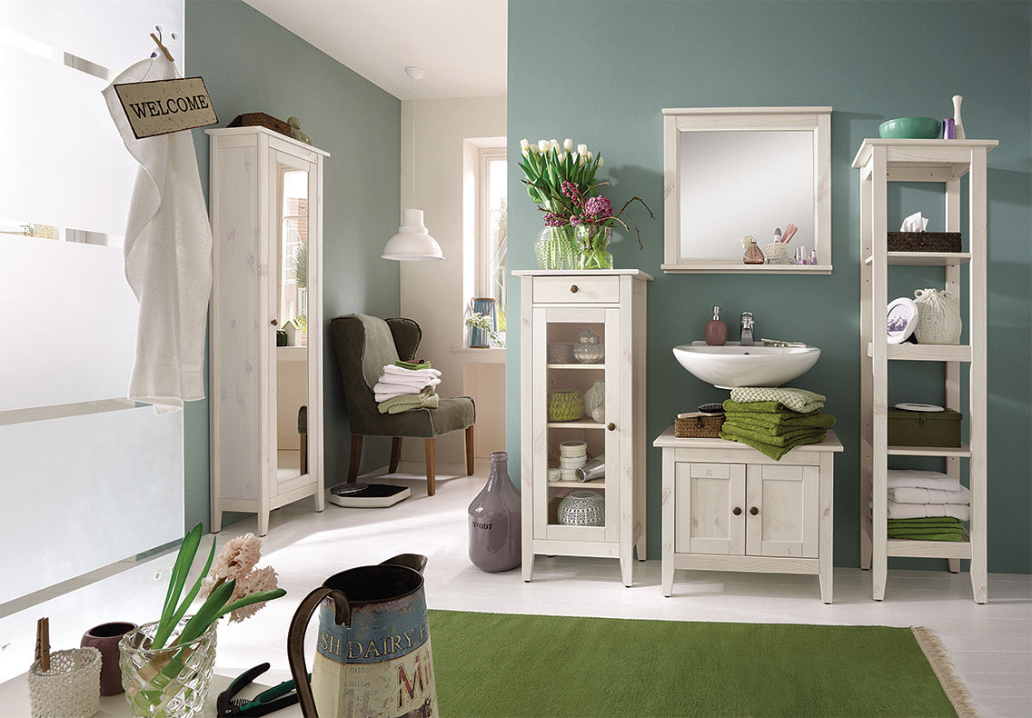 Badezimmermöbel für ein natürliches Ambiente, allnatura allnatura 浴室 儲藏櫃