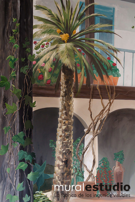 Trampantojo Patio Andaluz, muralestudio muralestudio Country style balcony, veranda & terrace