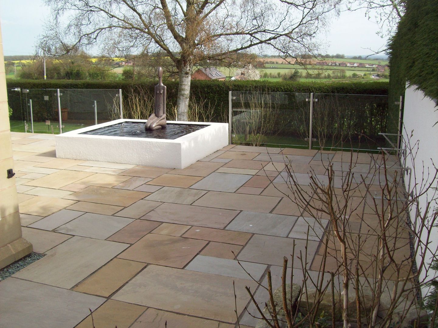 Natural Indian Stone Paving Unique Landscapes Minimalist balcony, veranda & terrace