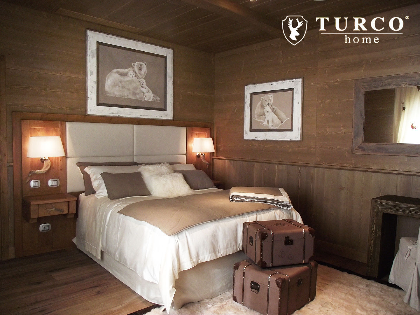 BAITA DI MONTAGNA, turco home srl turco home srl Rustic style bedroom