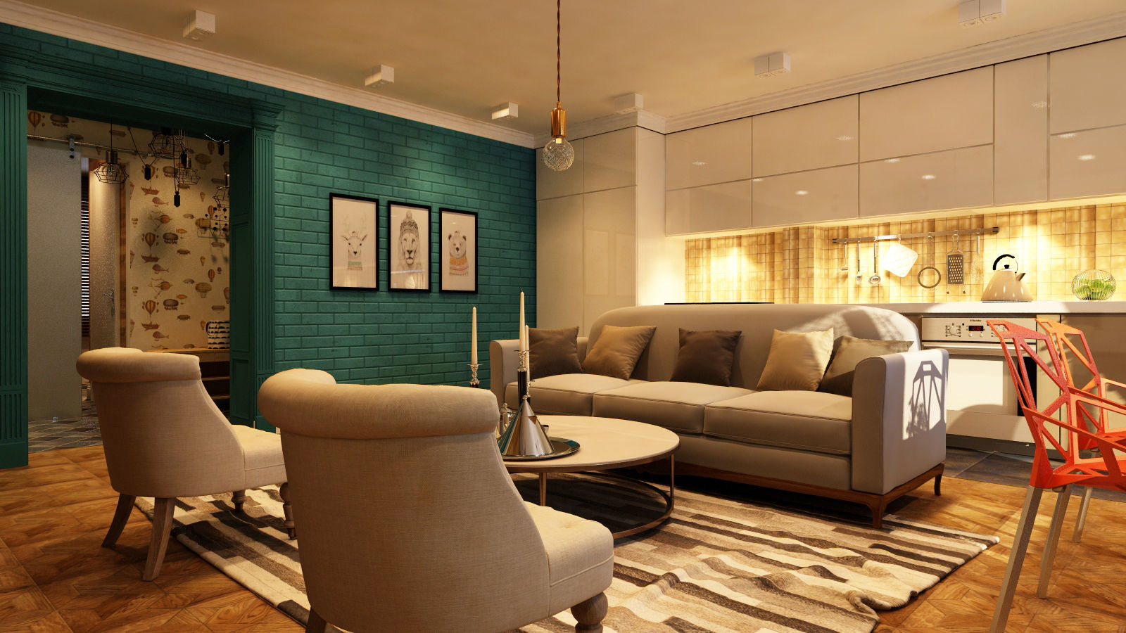 Дизайн проект квартиры 100 м2, Apolonov Interiors Apolonov Interiors Living room