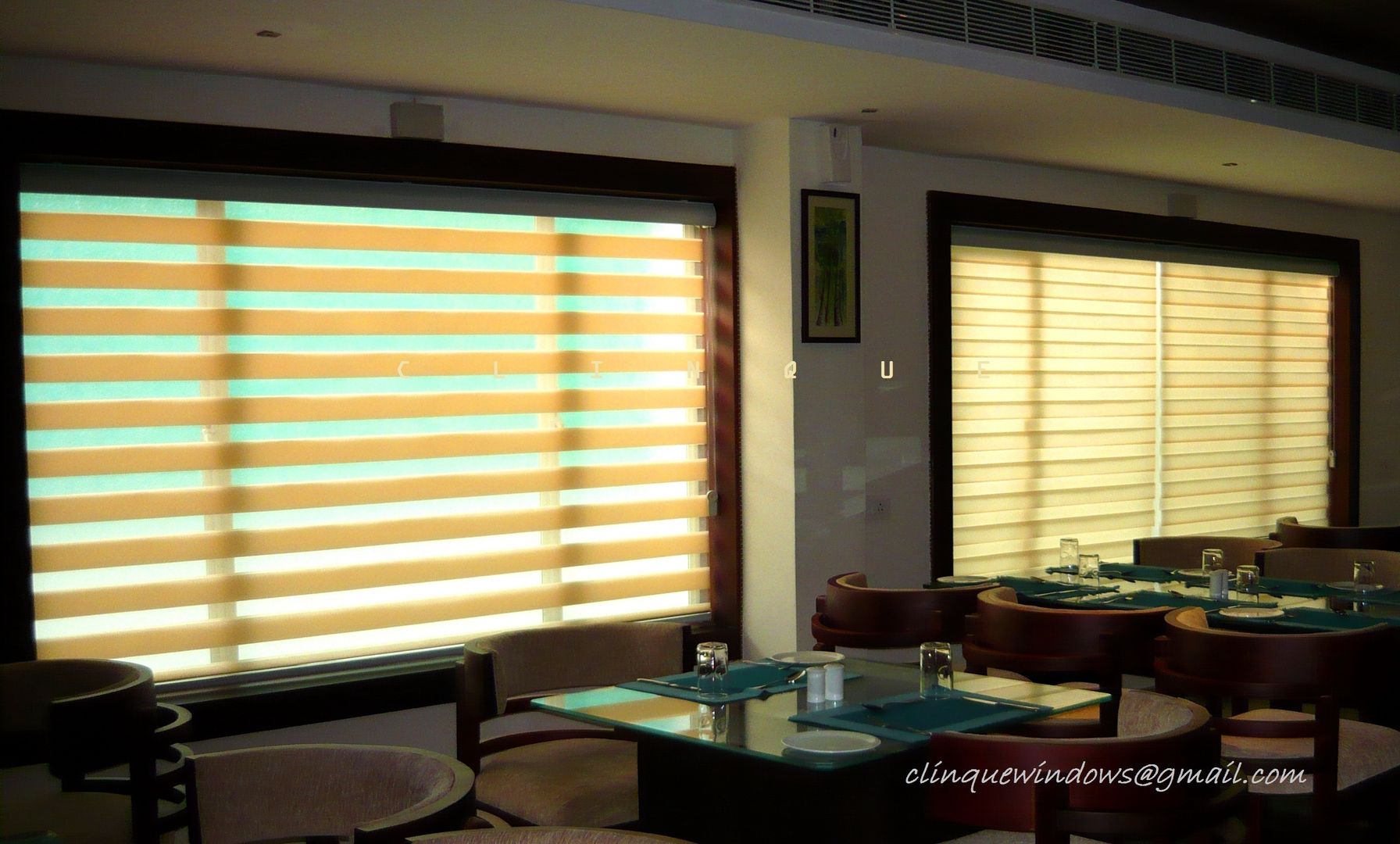 Dual Shade Roller Blinds Clinque window blind systems Asian style window and door Blinds & shutters