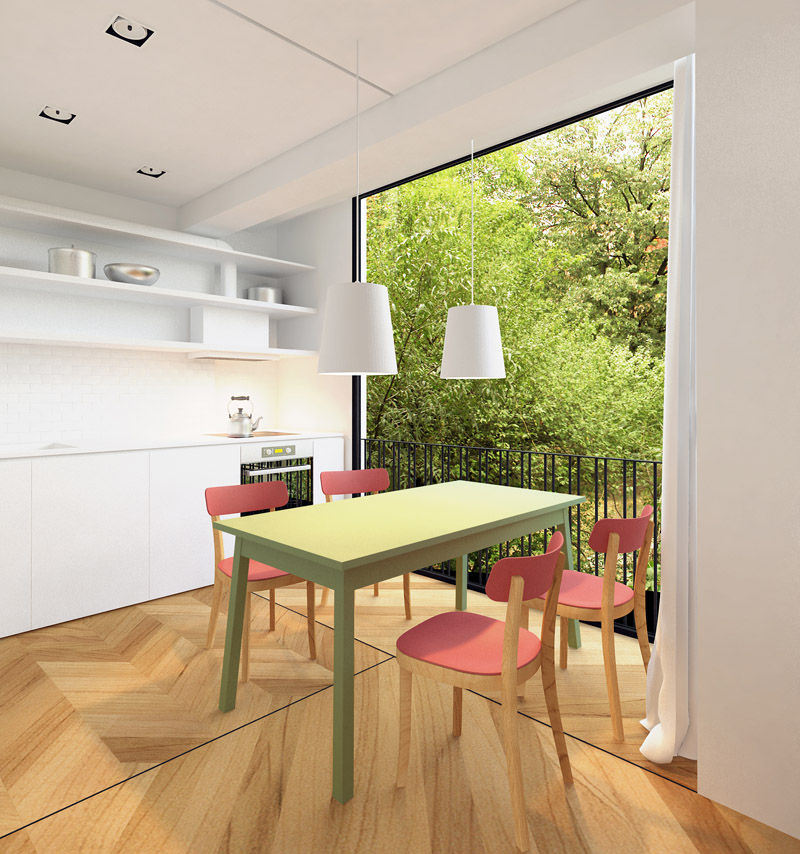 Apartment A02, dontDIY dontDIY Modern dining room