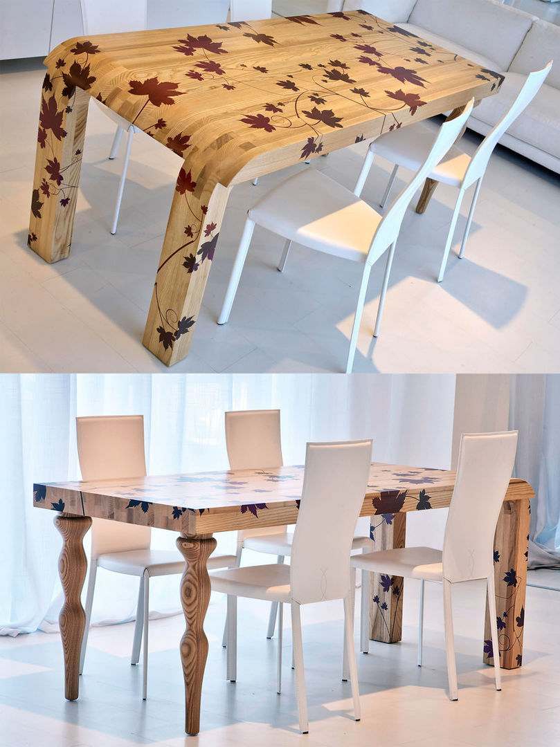 Dare nuova vita a vecchi mobili, cad design cad design Salas de jantar mediterrâneas Mesas