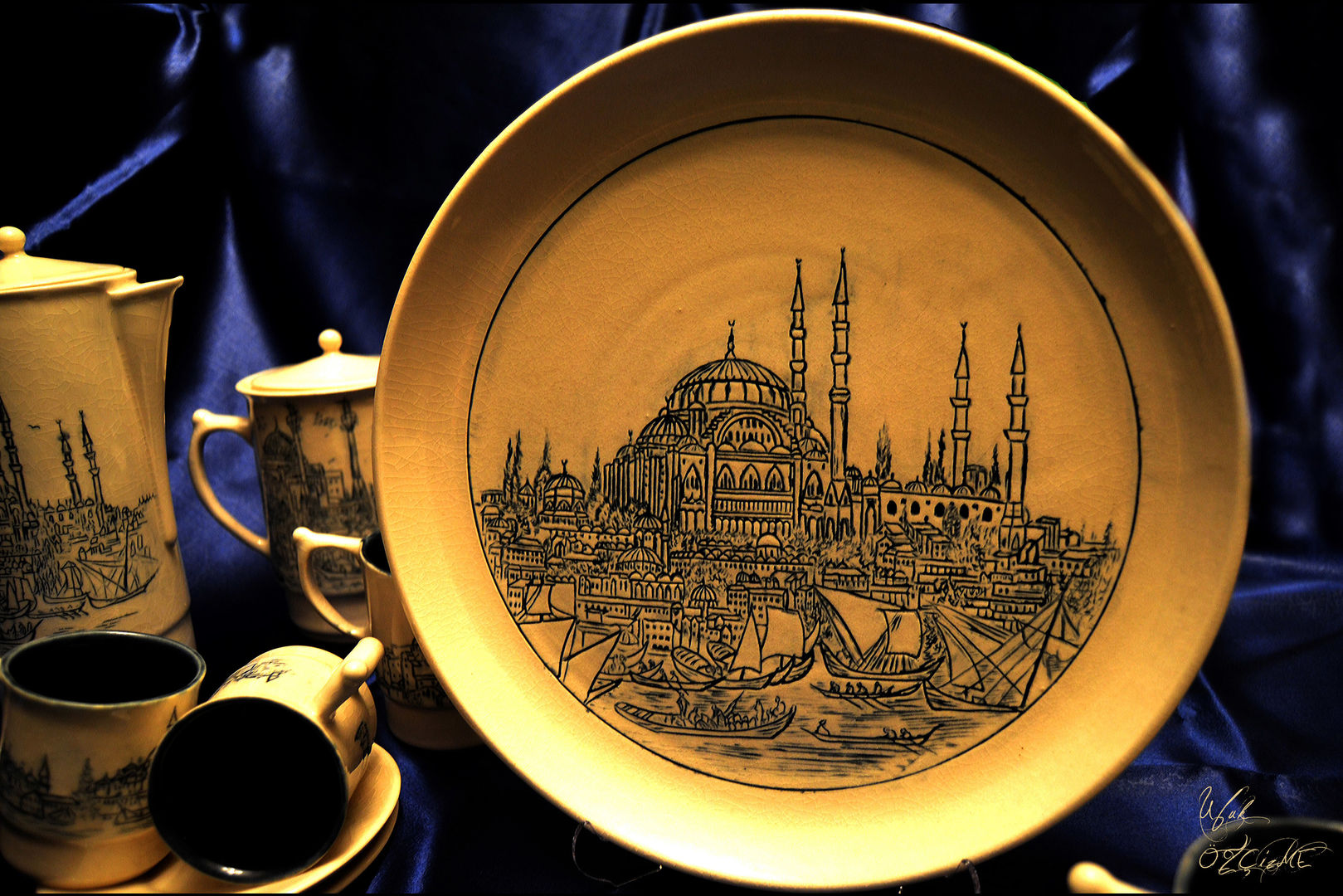 ​Sufi İstanbul - Crackle, Olimpos Seramik Olimpos Seramik ห้องครัว ช้อนส้อม จานชามและเครื่องแก้ว