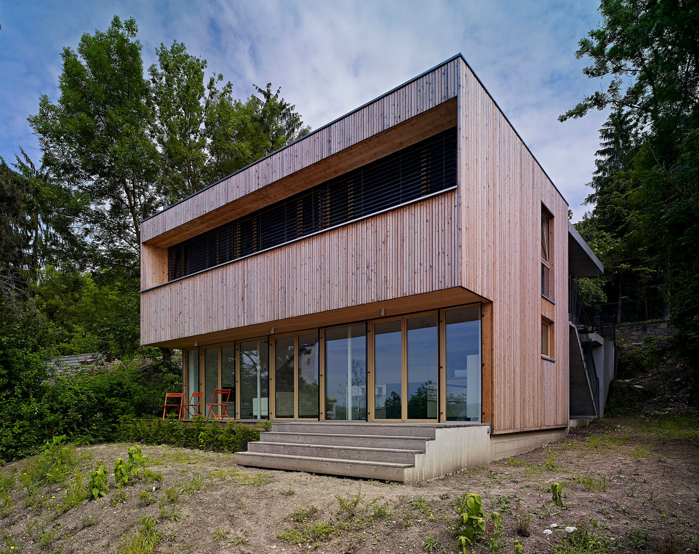 Construction d'une maison individuelle Mur Ossature Bois, Altkirch , LPAA LPAA Casas escandinavas