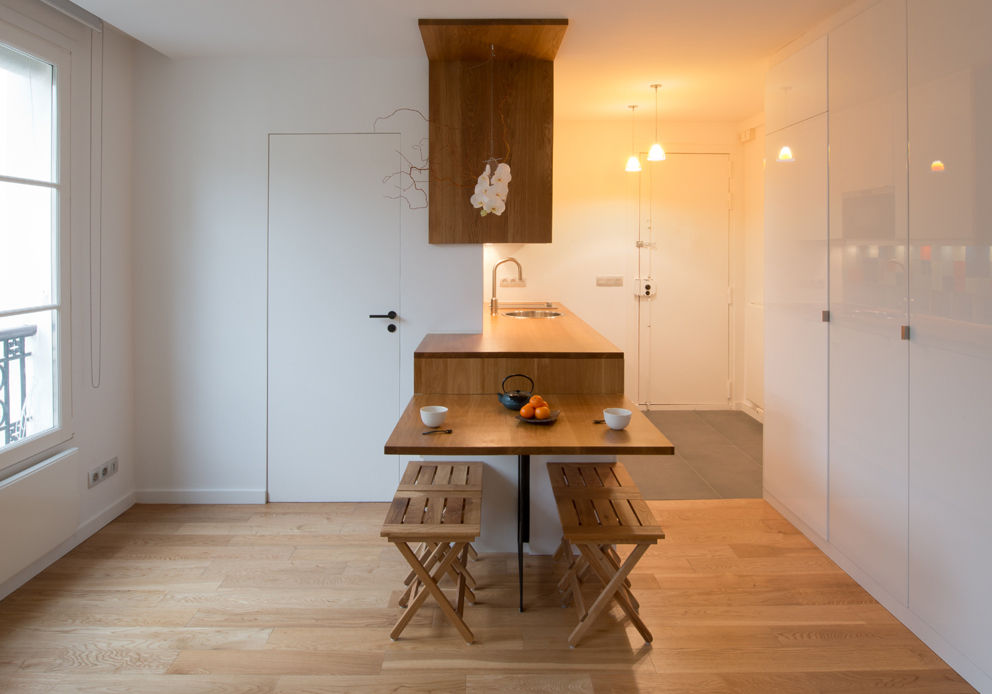 2 Pièces en Ville, MELANIE LALLEMAND ARCHITECTURES MELANIE LALLEMAND ARCHITECTURES ห้องครัว