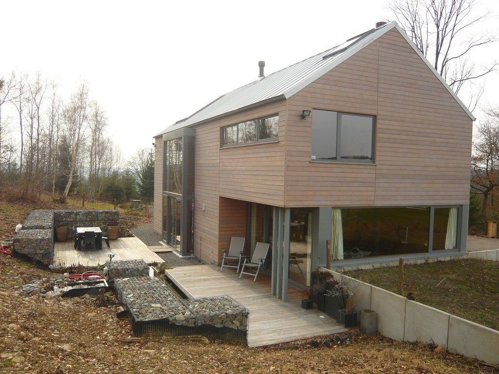 MAISON EN BOIS, Atelier d'architecture François Misonne Atelier d'architecture François Misonne Casas modernas: Ideas, imágenes y decoración