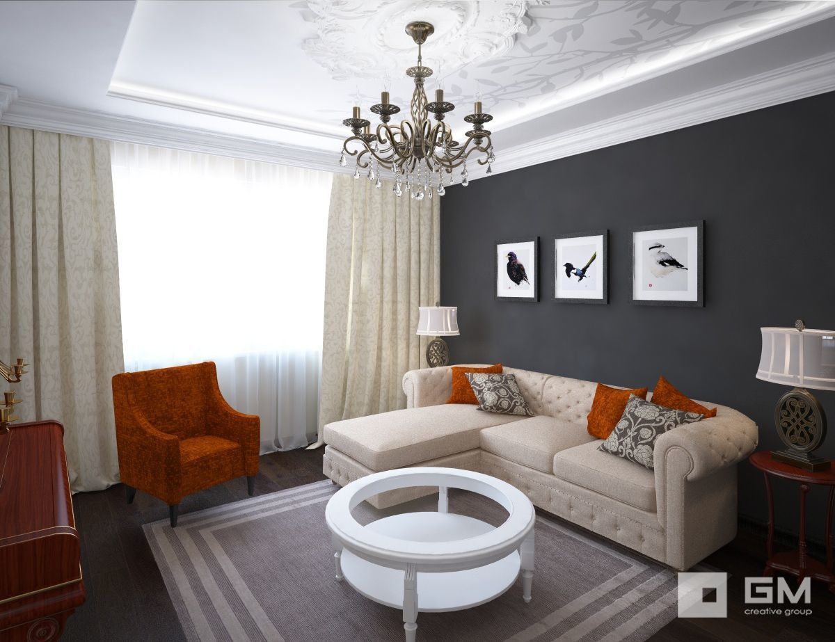 3-х комнатная квартира на ул. Абрамцевская , GM-interior GM-interior Living room