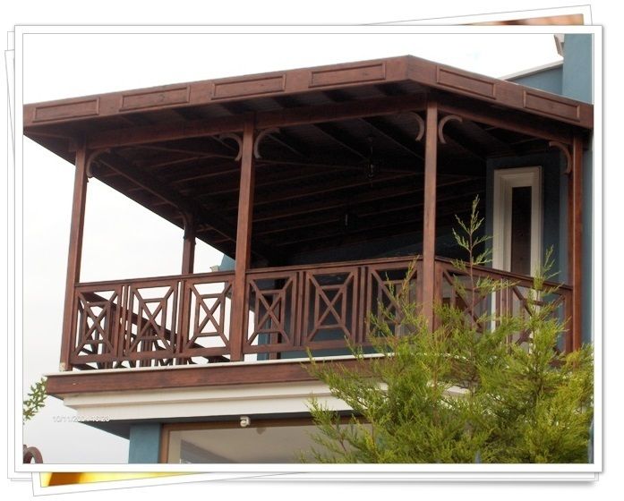 FARFUN AHŞAP DEKORASYON (VERANDALAR), FARFUN AHŞAP DEKORASYON FARFUN AHŞAP DEKORASYON Rustic style balcony, veranda & terrace