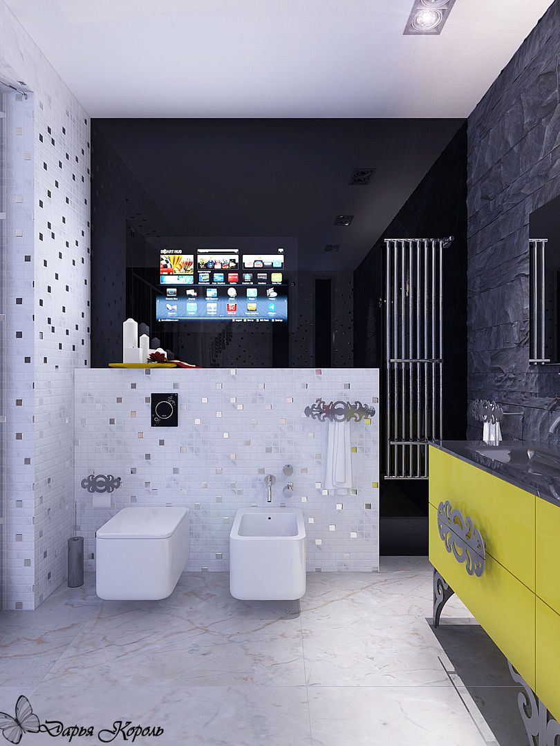 studio room for hotel Dubai United Arab Emirates, Your royal design Your royal design Phòng tắm phong cách tối giản
