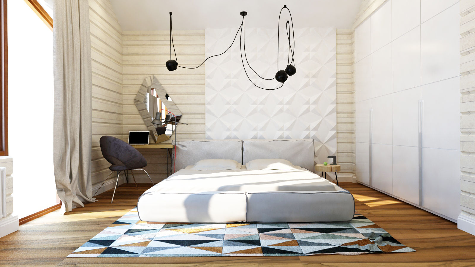 Дизайн проект загородного дома п. Бурцево, Apolonov Interiors Apolonov Interiors Minimalist bedroom