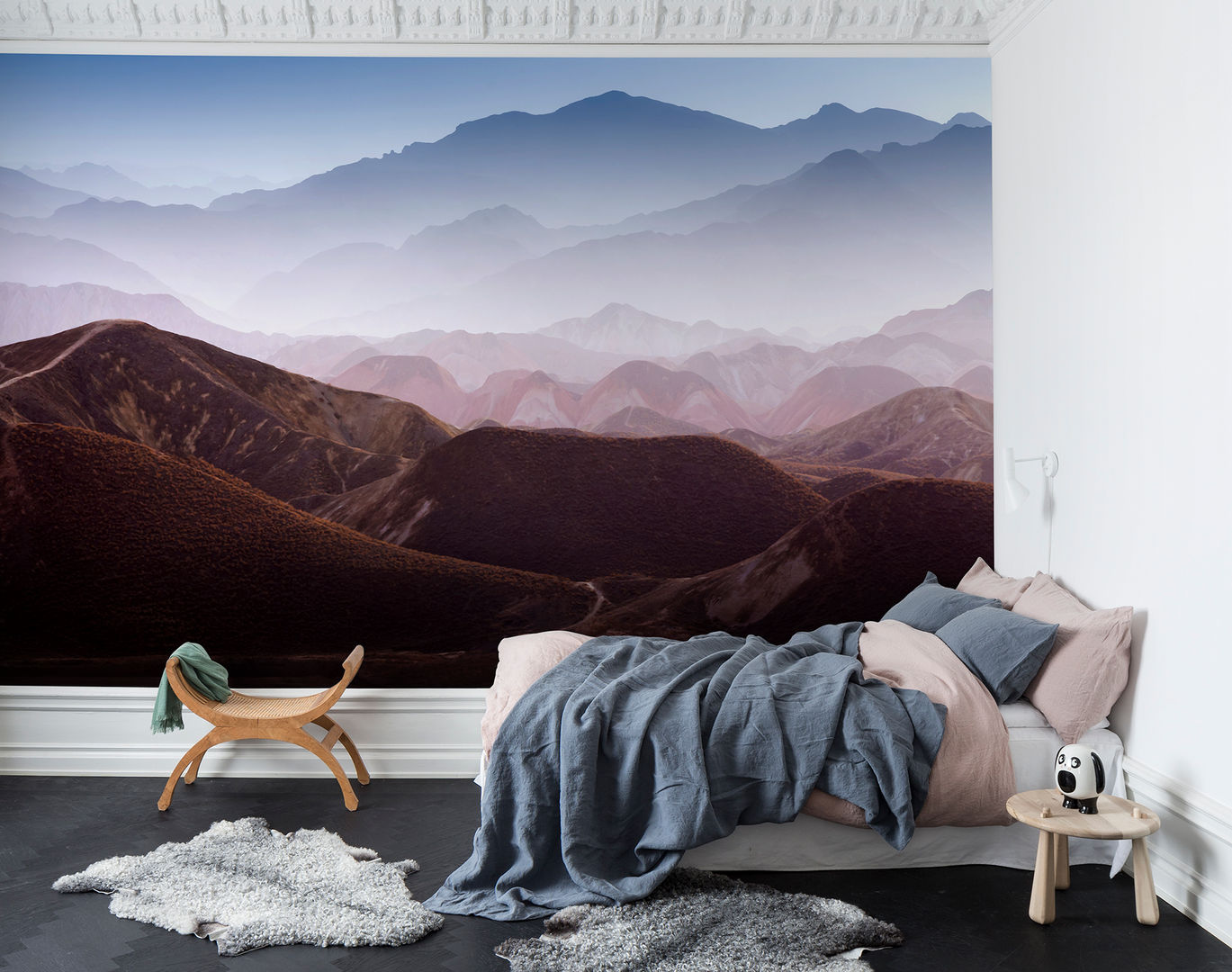 Gradient Mountains homify Dinding & Lantai Gaya Skandinavia Wallpaper