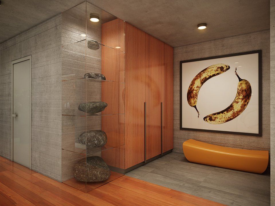Privat Apartments in Novosibirsk, EVGENY BELYAEV DESIGN EVGENY BELYAEV DESIGN Eclectic style corridor, hallway & stairs