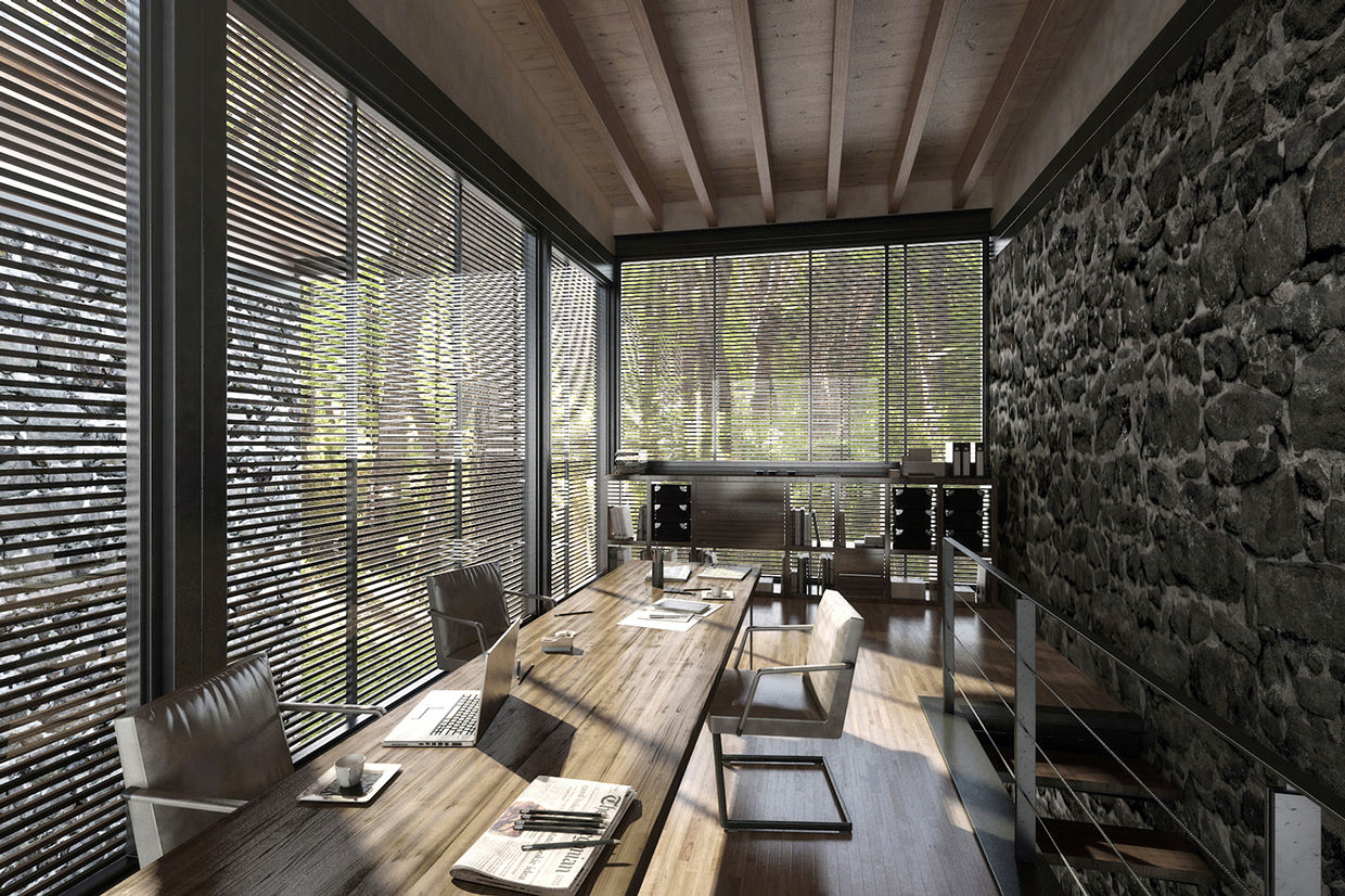 House In Guatemala, NATURAL LIGHT DESIGN STUDIO NATURAL LIGHT DESIGN STUDIO Ruang Studi/Kantor Modern