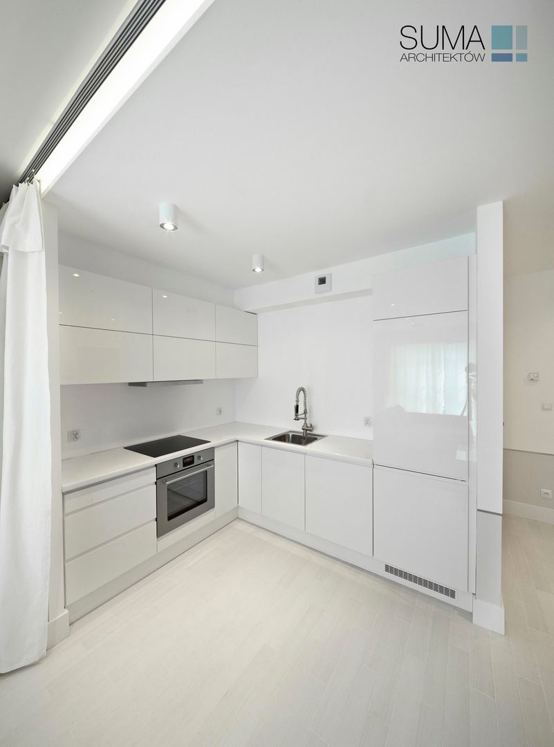 ​WHITE ONE SUMA Architektów Cozinhas minimalistas