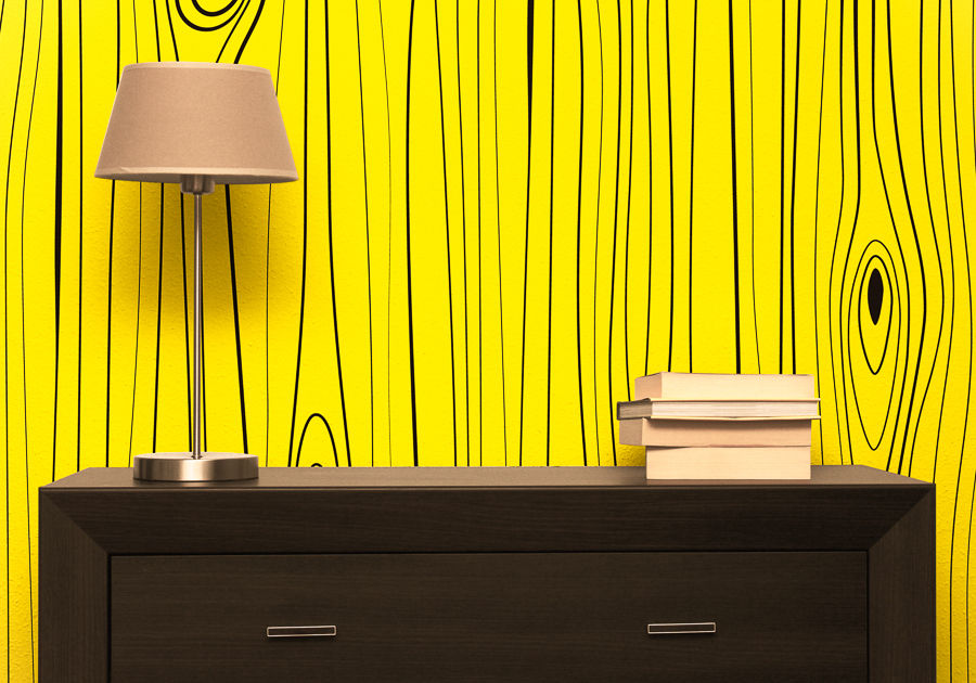 Wood Yellow homify Pareti & Pavimenti in stile minimalista Rivestimenti pareti & Pavimenti